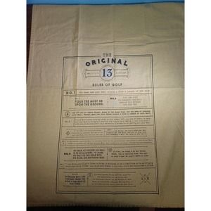 The Original 13 Rules Of Golf Tea Towel Fabric 2014 Red Envelope